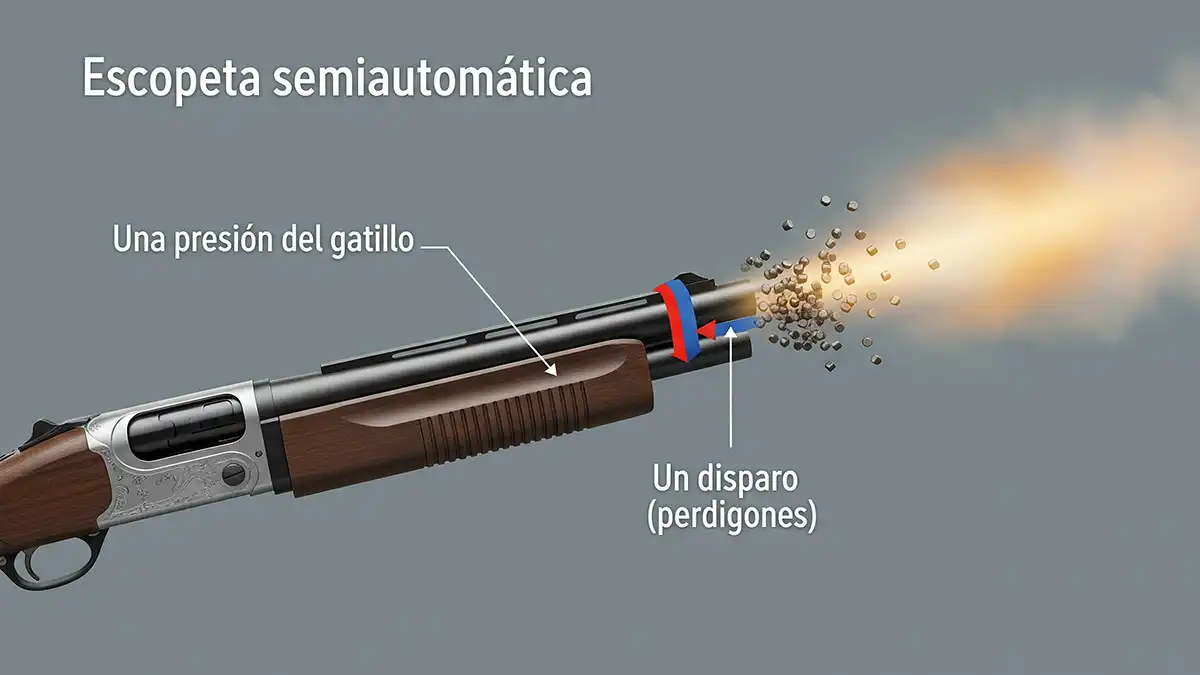 Dependiendo del método de carga y recarga: Armas semiautomáticas