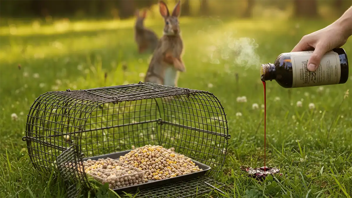 Cebo artificial para conejos: bolitas de maíz, avena y atrayentes líquidos